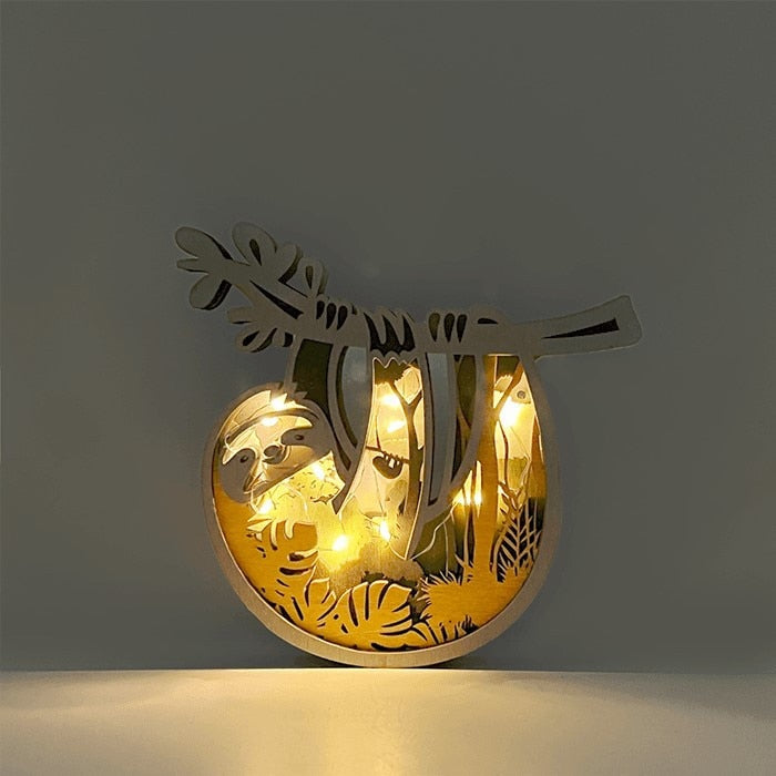 Lampe en Bois Décorative