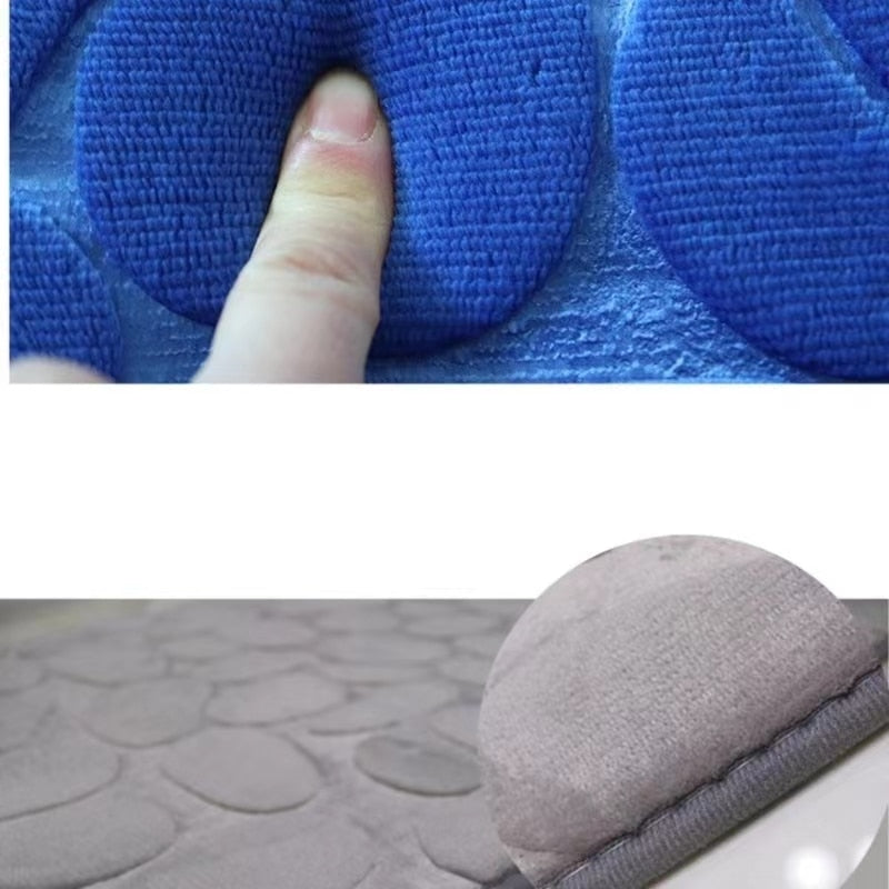 Ensemble de 3 tapis de salle de bain moelleux et absorbant