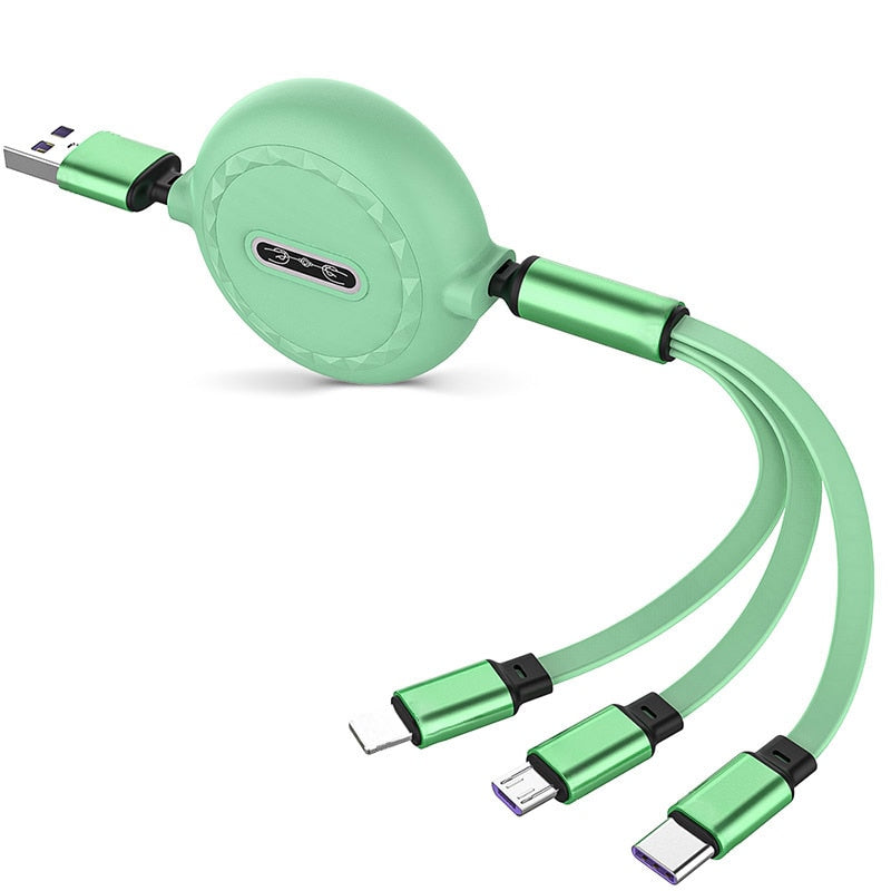 Câble 3en1 retractable