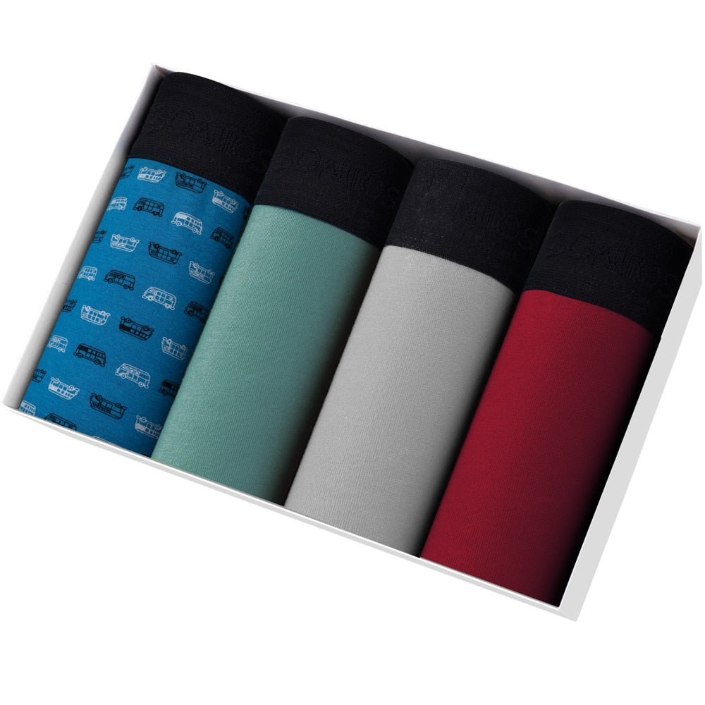 Lot de 4 Caleçons 95% Coton