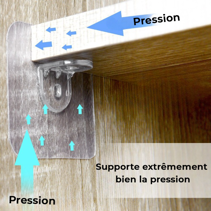 Support d'étagères adhésifs