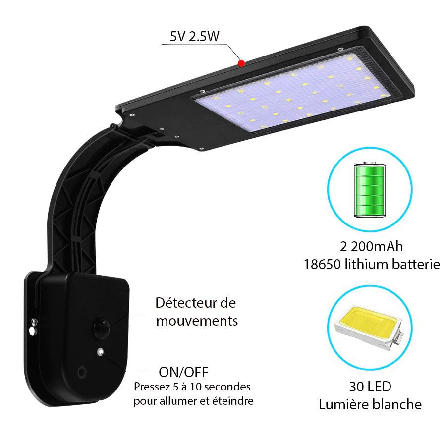 Lampe solaire exterieure ultra puissante