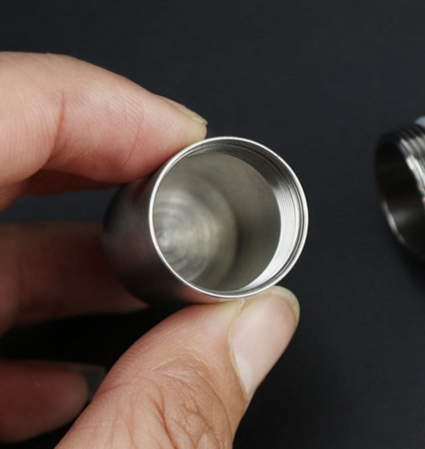 2x Mini Porte Clé Boîte à Pilules Waterproof