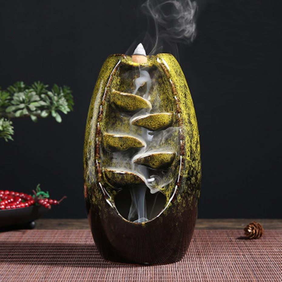 TOP VENTES - Bruleur d'encens en céramique + 50 cônes d'encens