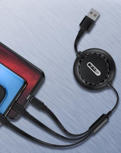 Câble 3en1 retractable