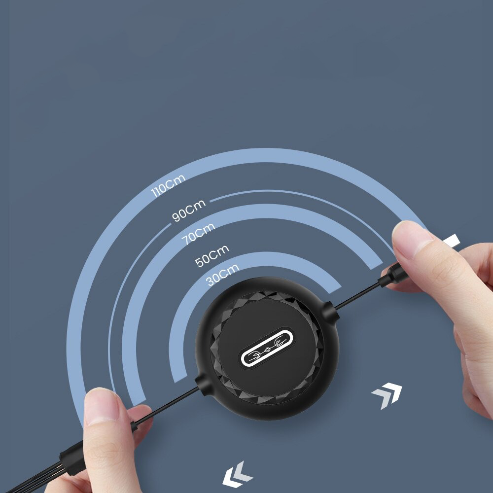 Câble 3en1 retractable