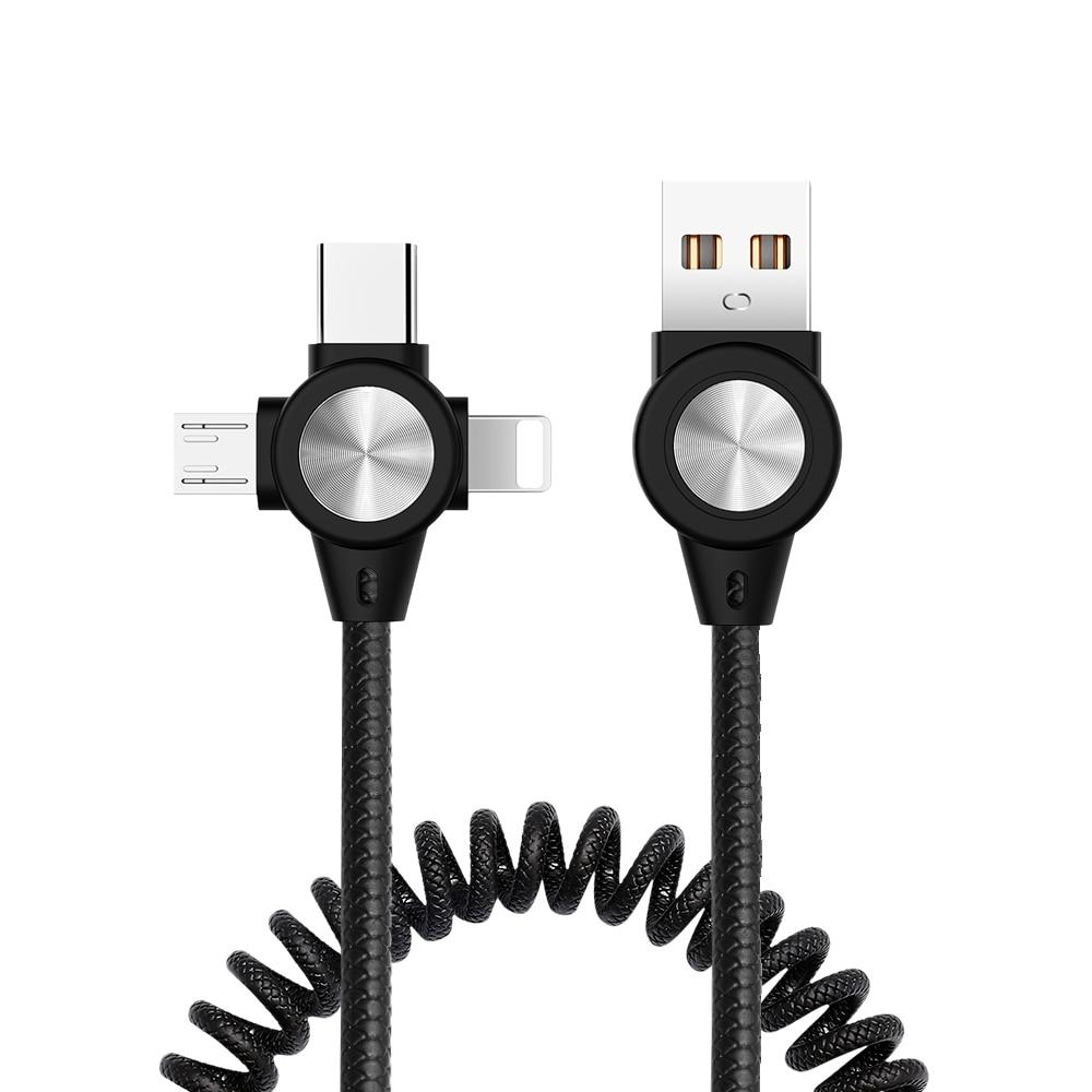 Câble USB tressé 3en1