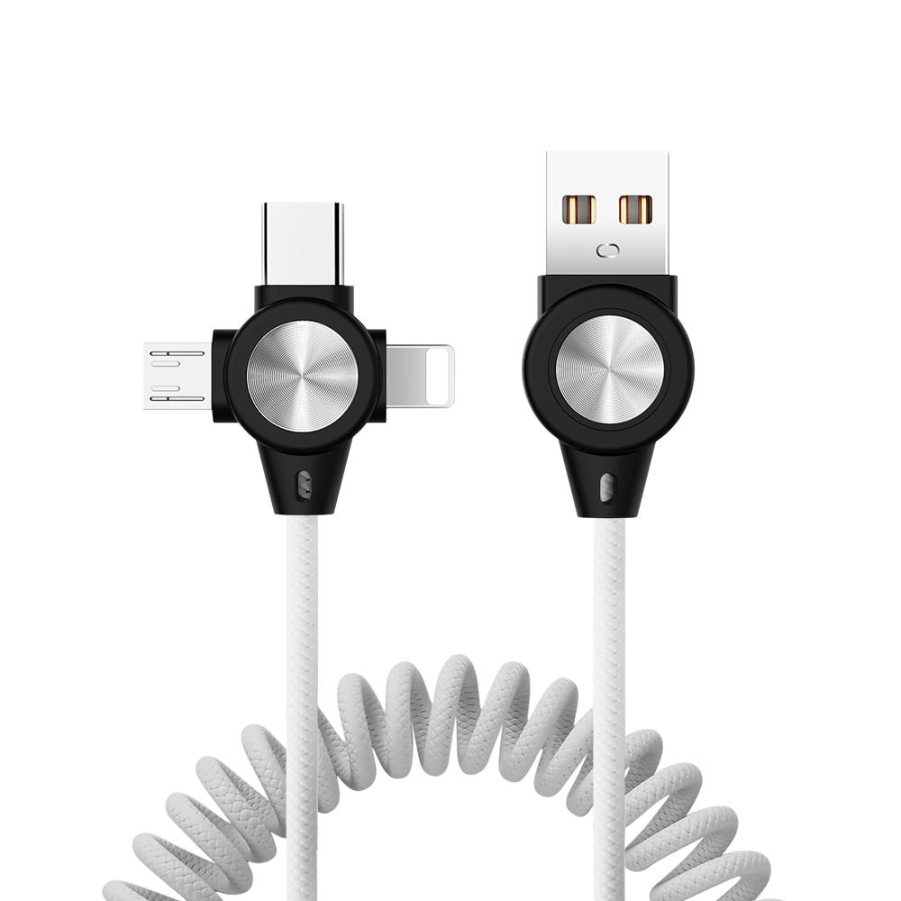 Câble USB tressé 3en1