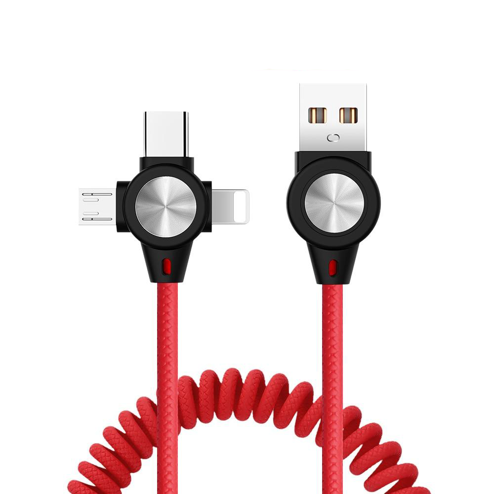 Câble USB tressé 3en1