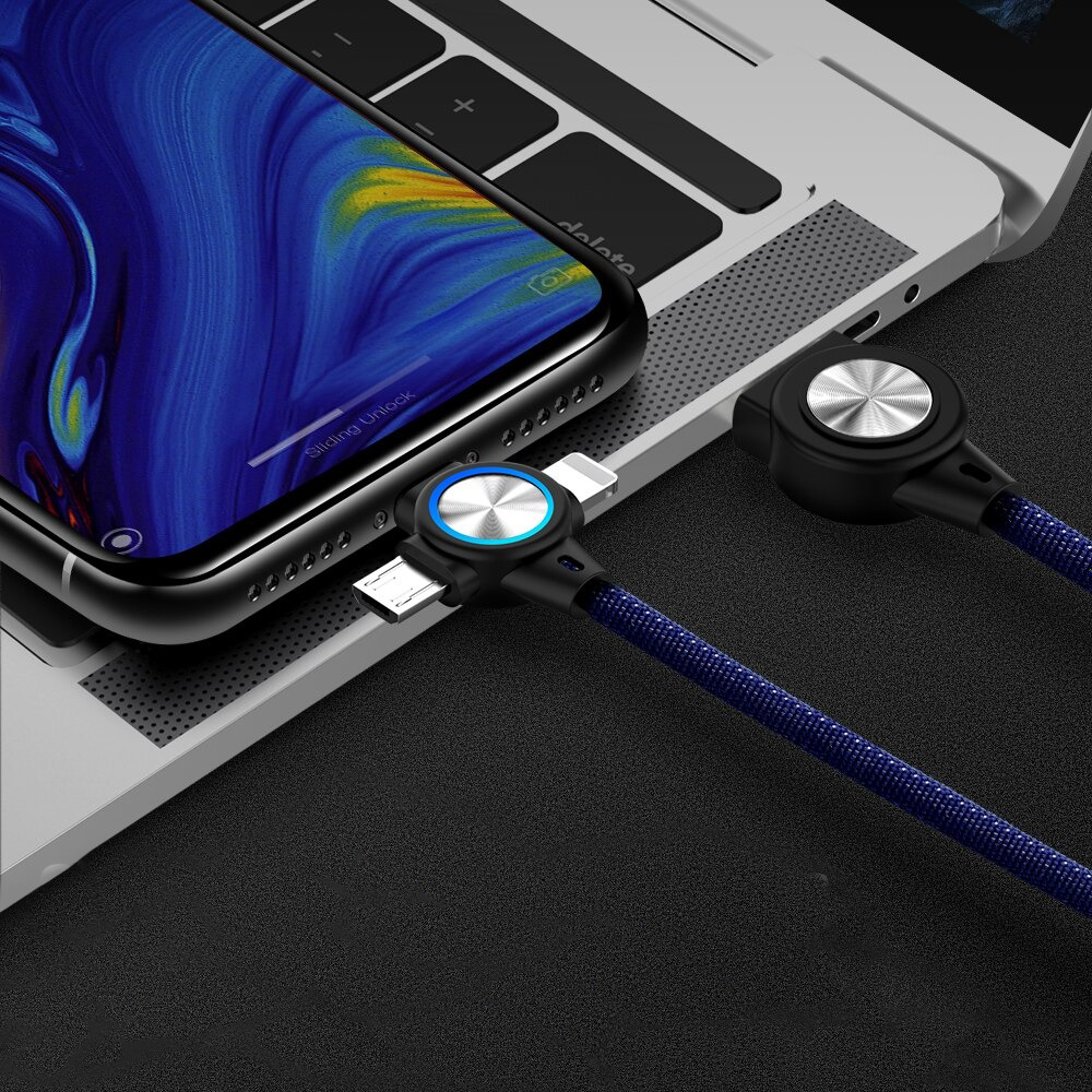 Câble USB tressé 3en1