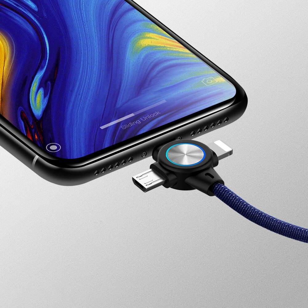 Câble USB tressé 3en1