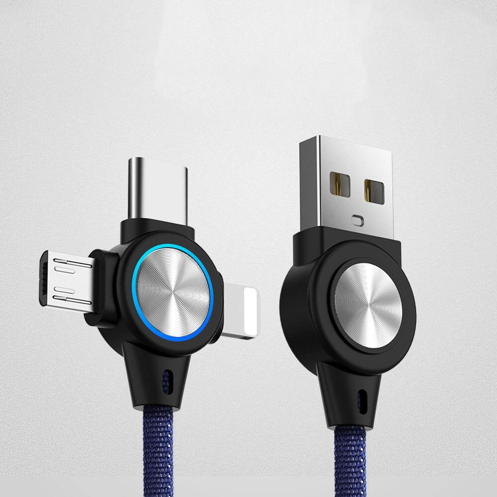 Câble USB tressé 3en1