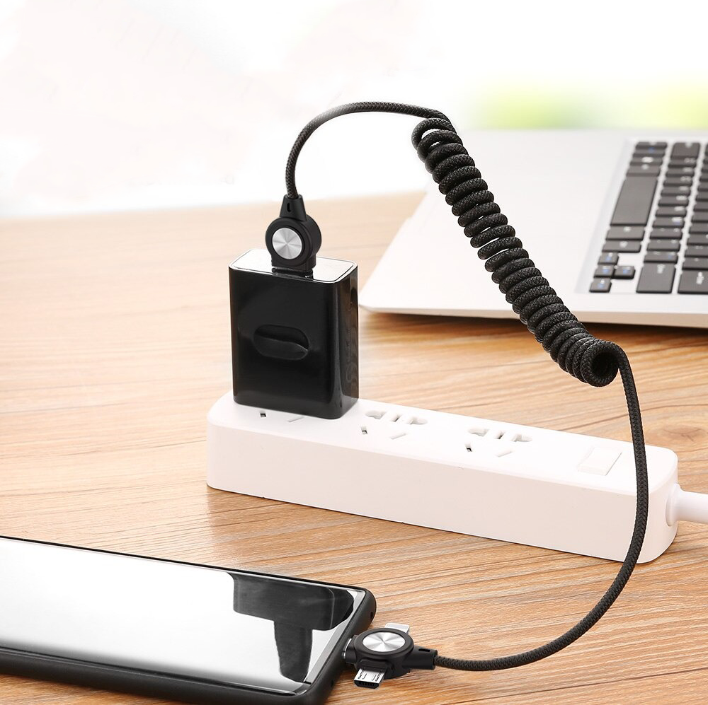 Câble USB tressé 3en1