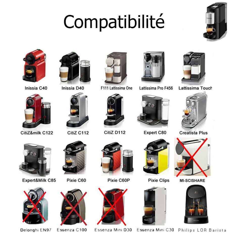 TOP VENTE I 2 Capsules de café réutilisables en acier inoxydable