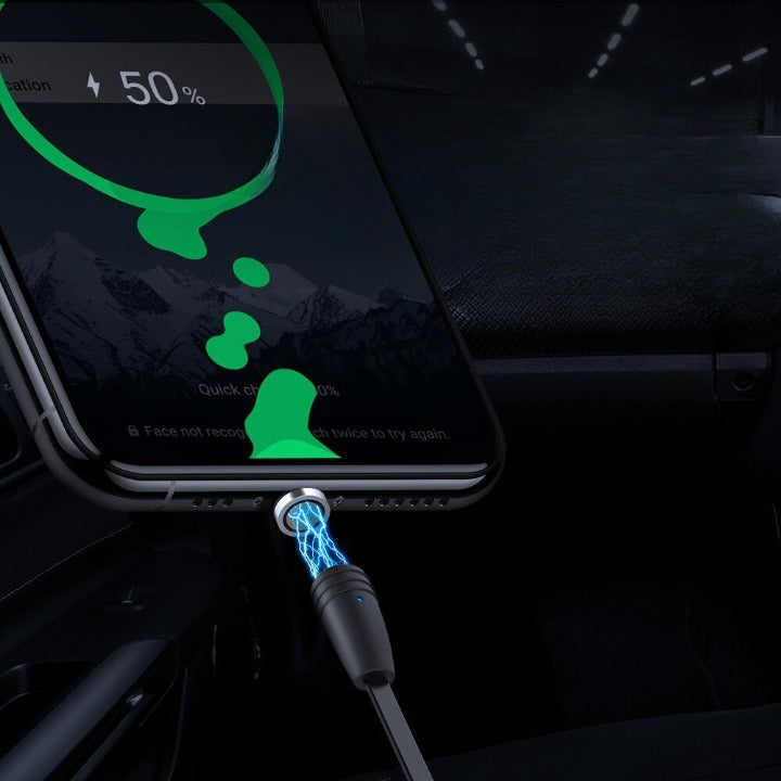 Câble USB magnétique rétractable 3 en 1