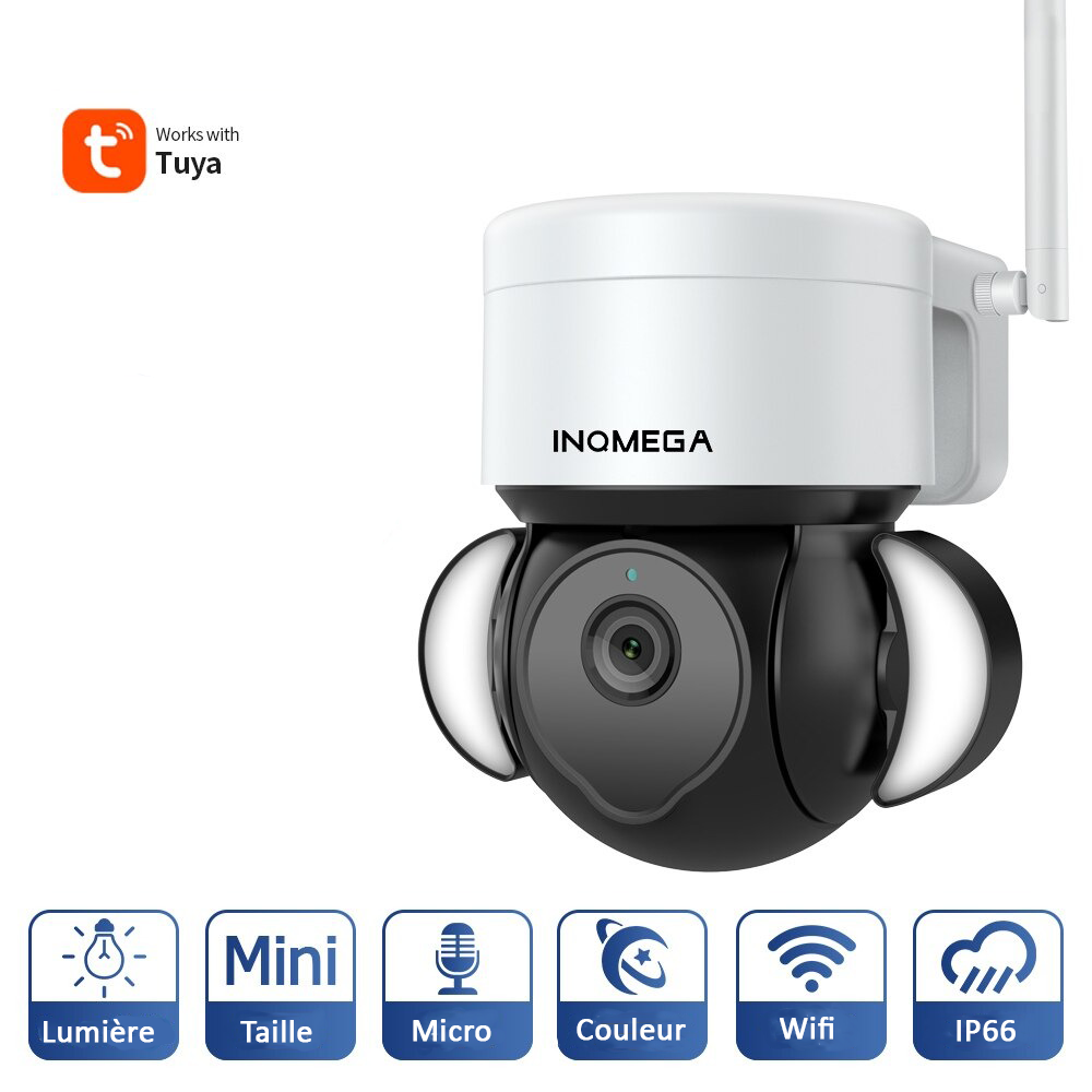 Caméra de surveillance avec lampe intégrée