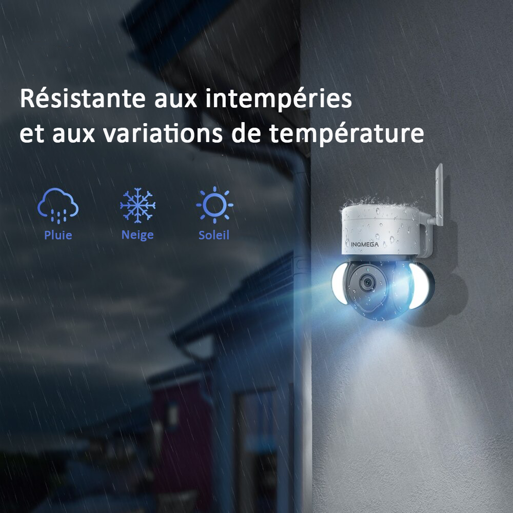 Caméra de surveillance avec lampe intégrée