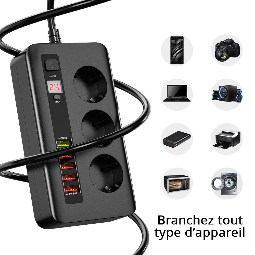 Multiprise USB + Plug charge rapide