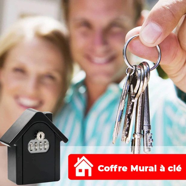 Coffre fort mural à code avec clé de sécurité