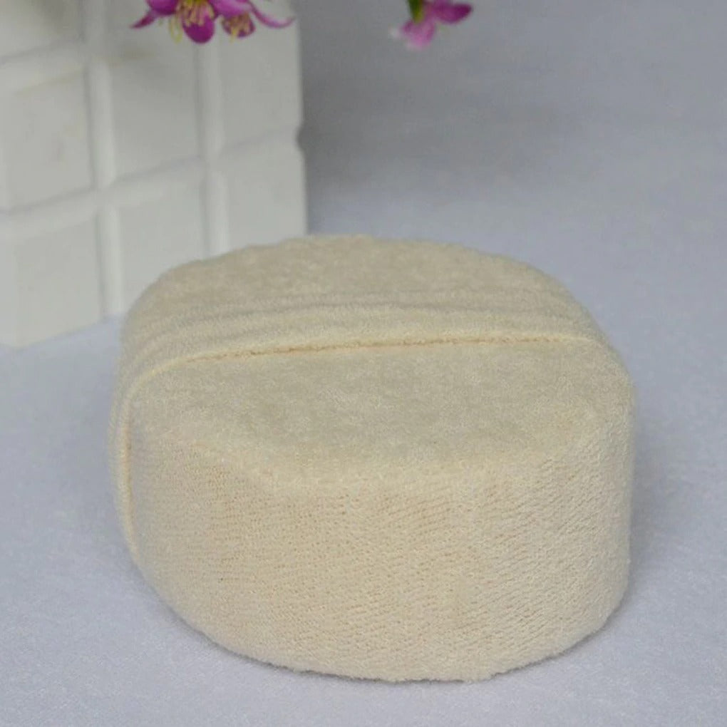 NOUVEAU - Lot de 3 Eponges de Bain en Loofah Naturel