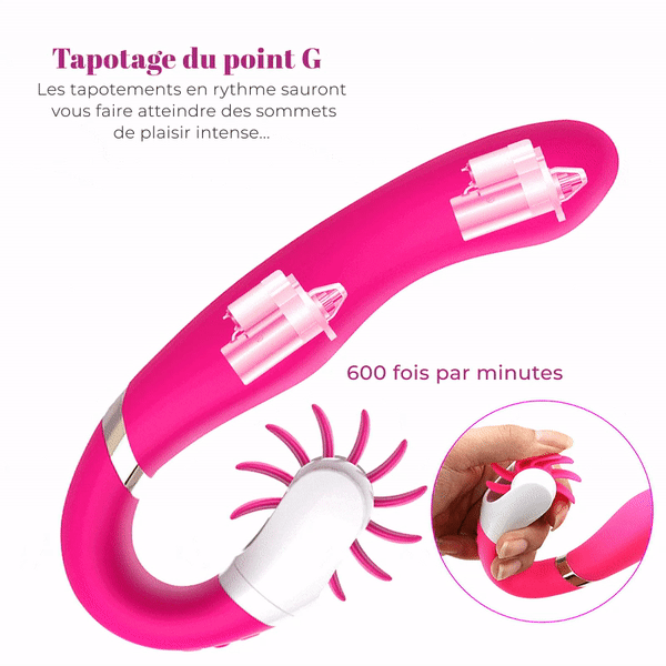 Gode vibromasseur simulateur de cunnilingus