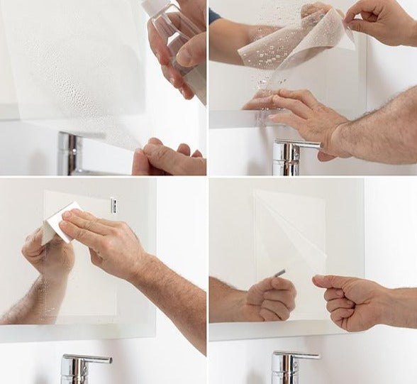 Lot de 2 Feuilles Anti-buée pour Miroir