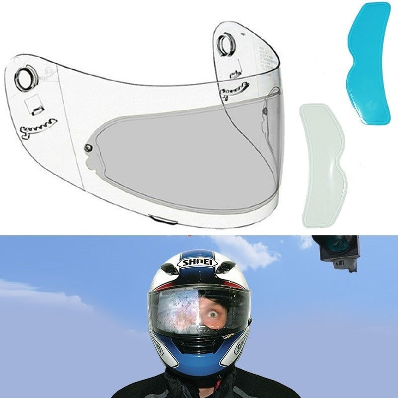 Lot de 2 Filtres Anti Buée + Anti Pluie Visière de Casque