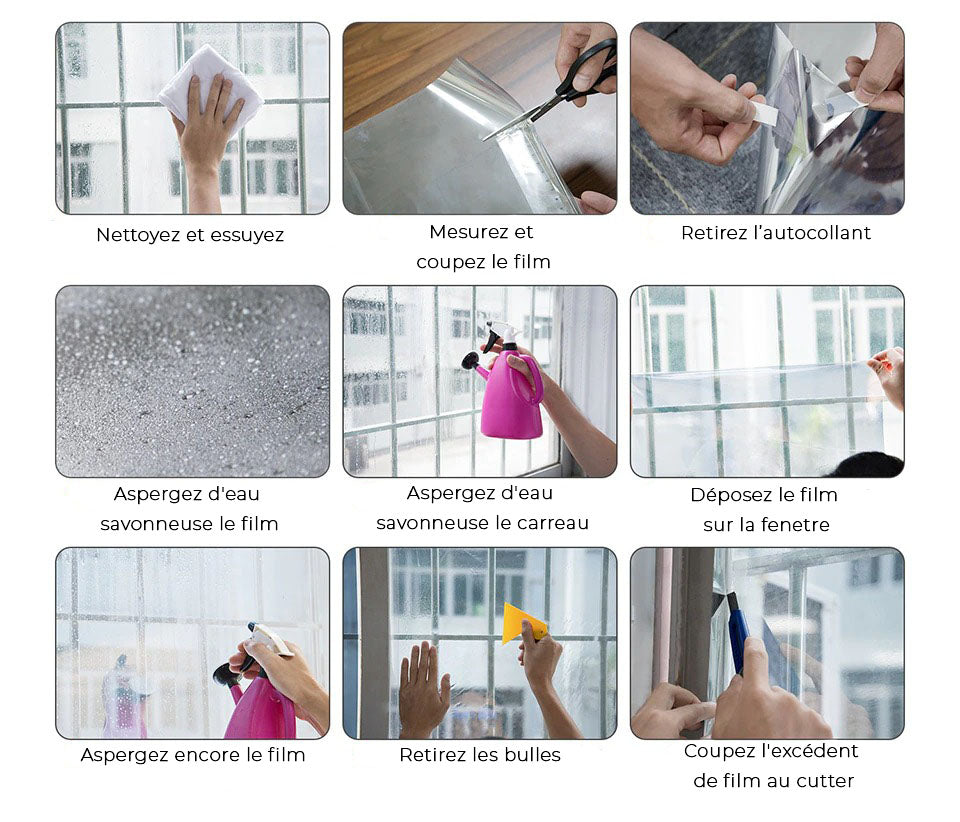 Film effet miroir vitre sans tain