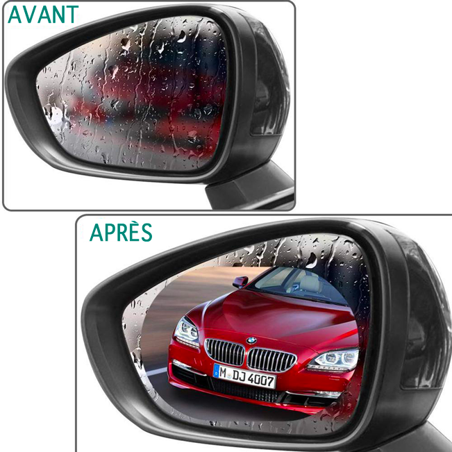Kit 4 Films Protecteurs Anti-Pluie pour Voiture