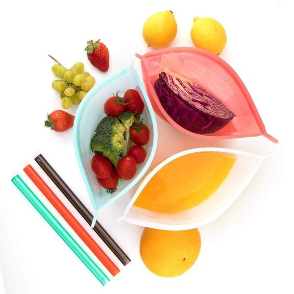 Sachet de Conservation Alimentaire Réutilisable (Lot de 4)