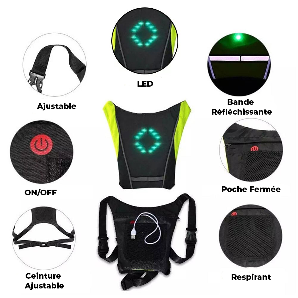 Gilet de Cyclisme Lumineux