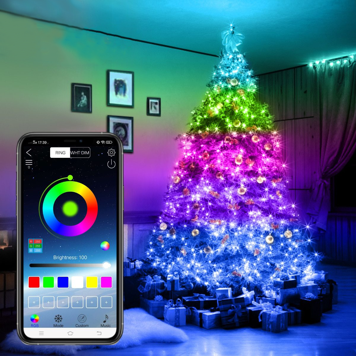 Guirlande de noël connectée
