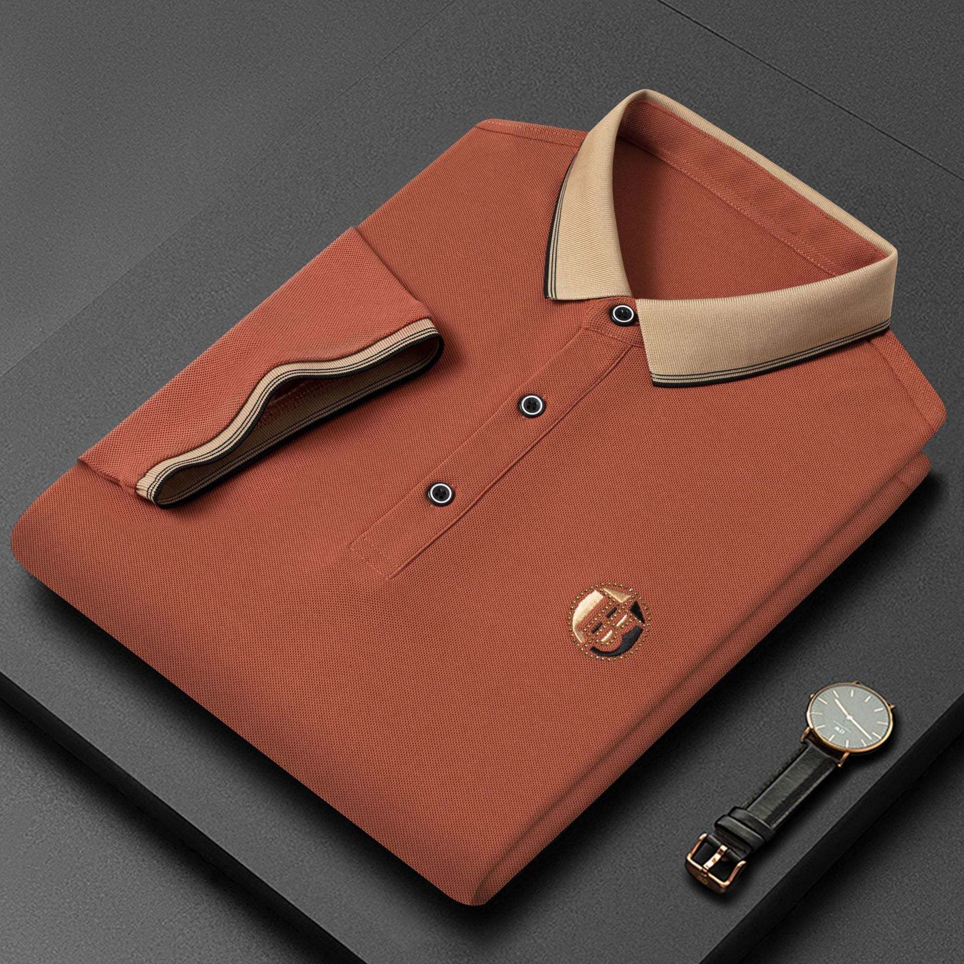 Polo italien avec logo brodé