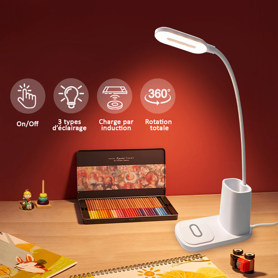 Lampe avec chargeur sans fil