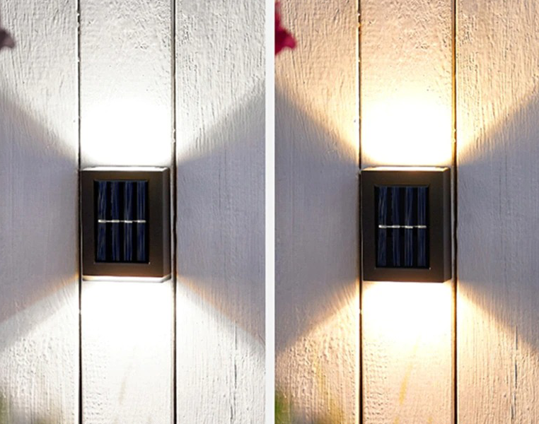 Lot de 4 appliques à énergie solaire