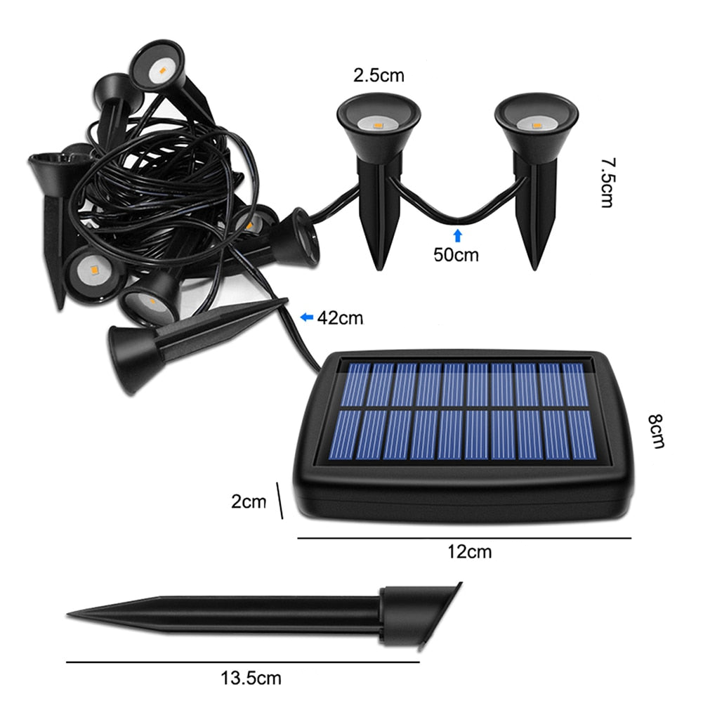 Lot de 10 lampes piquets solaires