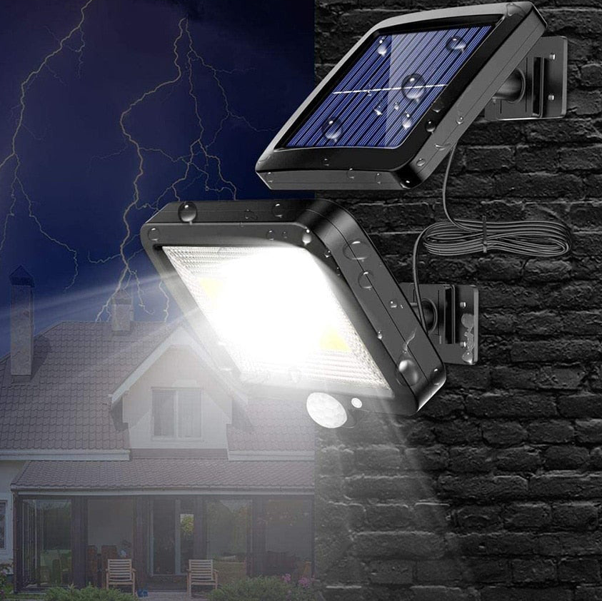 Lampe LED puissante avec panneau solaire indépendant