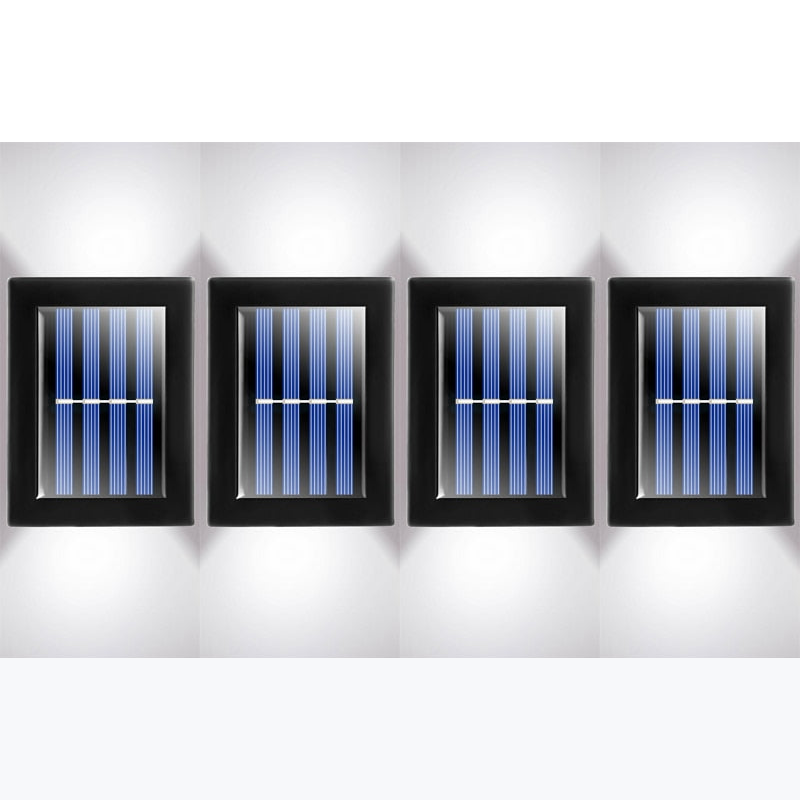 Lot de 4 appliques à énergie solaire