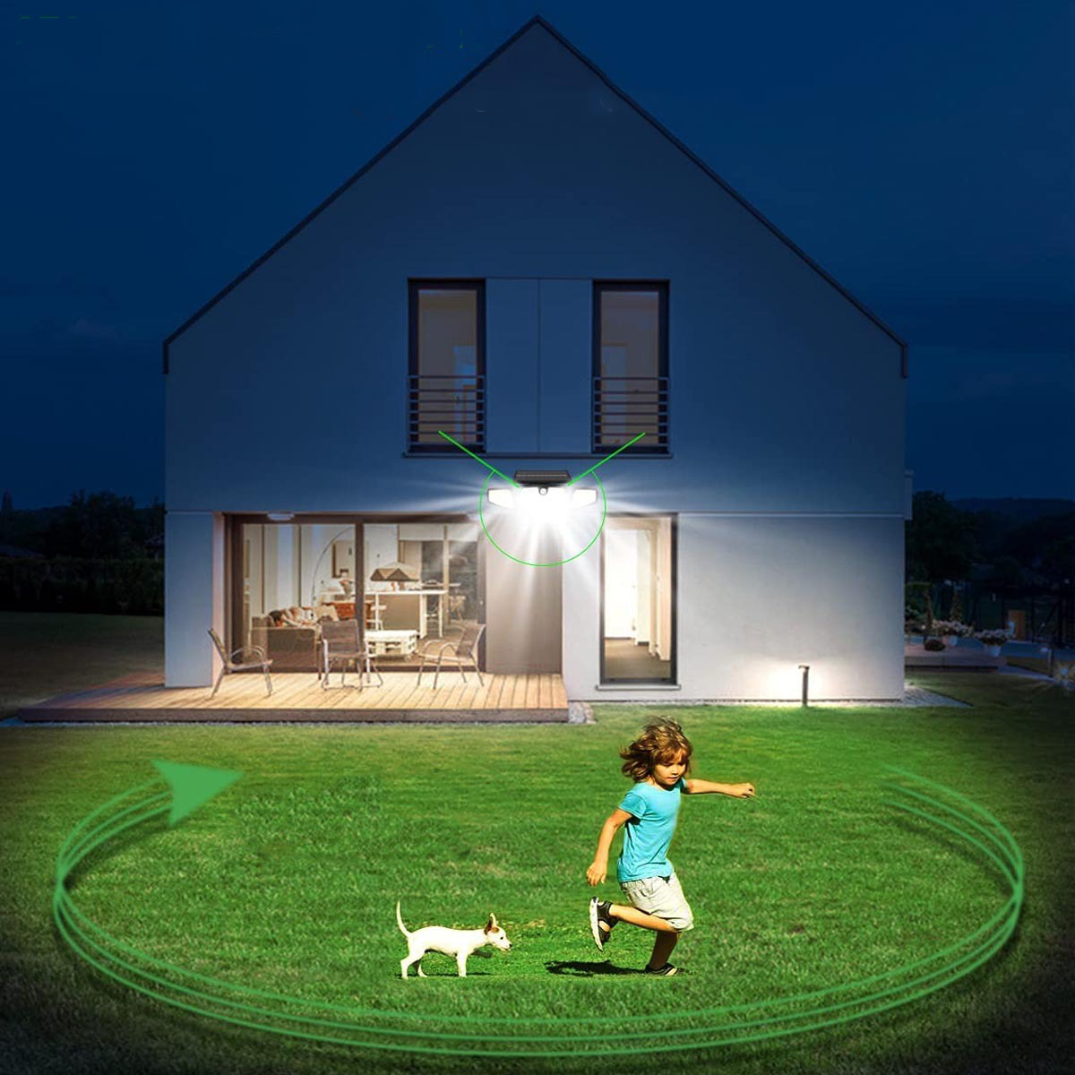 Lampe solaire de jardin 3 modes - Rotation 360°