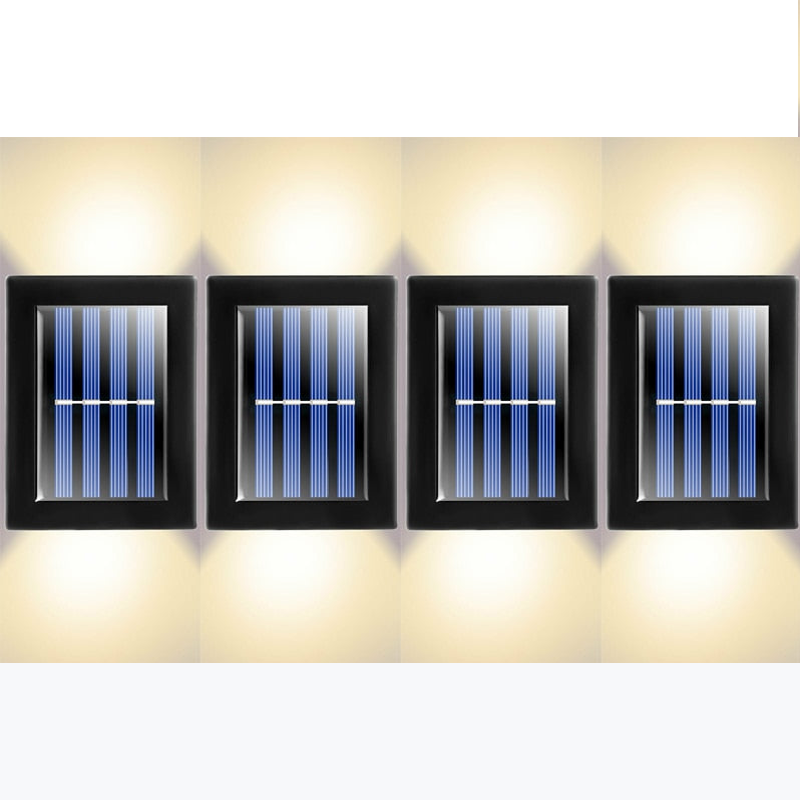 Lot de 4 appliques à énergie solaire