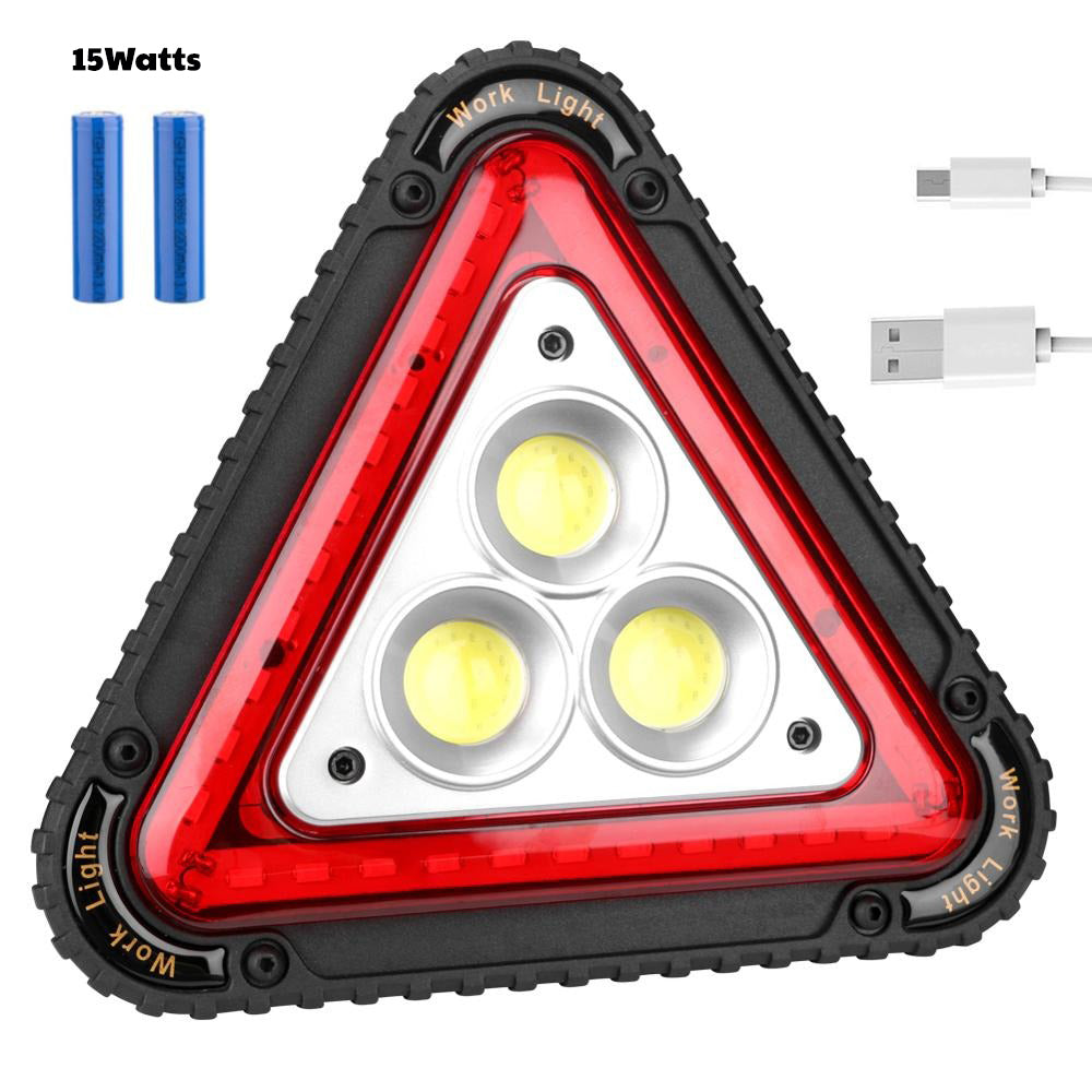 NOUVEAU I Triangle de signalisation LED longue portée sur batterie