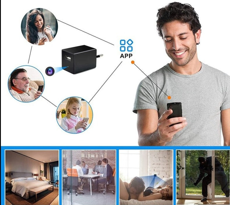 Prise USB avec Caméra Espion