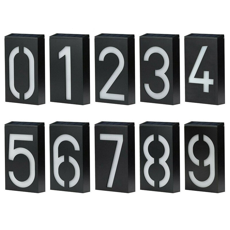 Numéro de maison solaire