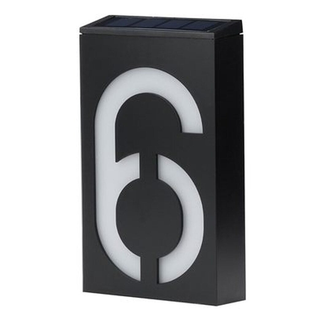 Numéro de maison solaire