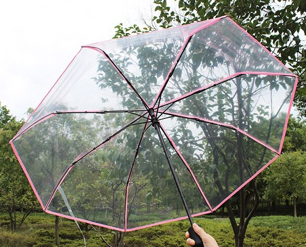 Parapluie de poche transparent