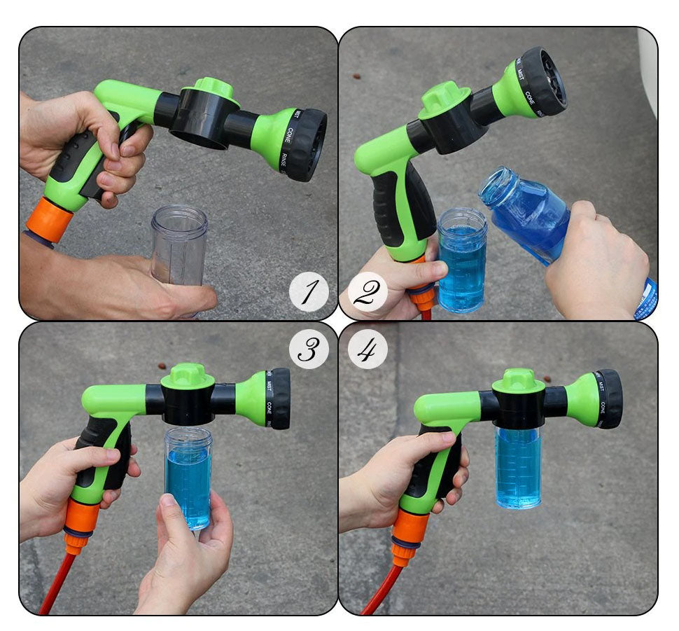 Pistolet de nettoyage à haute pression avec réservoir à mousse