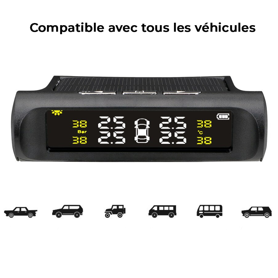 Moniteur solaire de pression de pneu