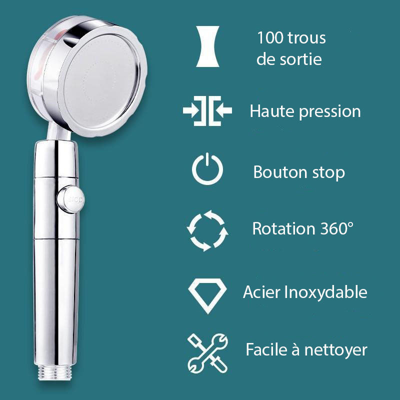 Pommeau de douche à économie d'eau haute pression