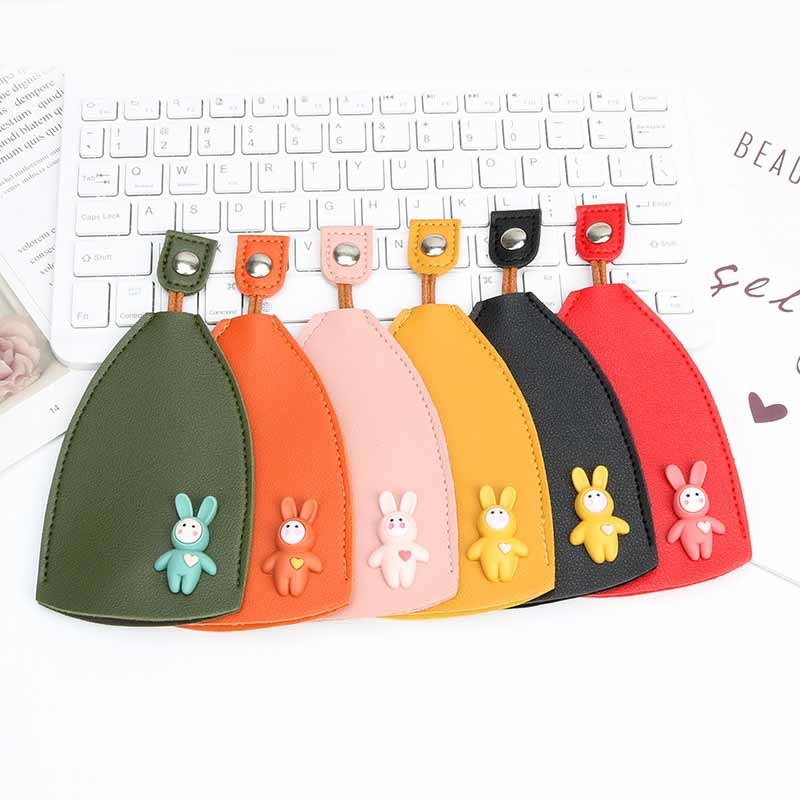 Lot de 3 Etuis de Porte Clés en Cuir PU