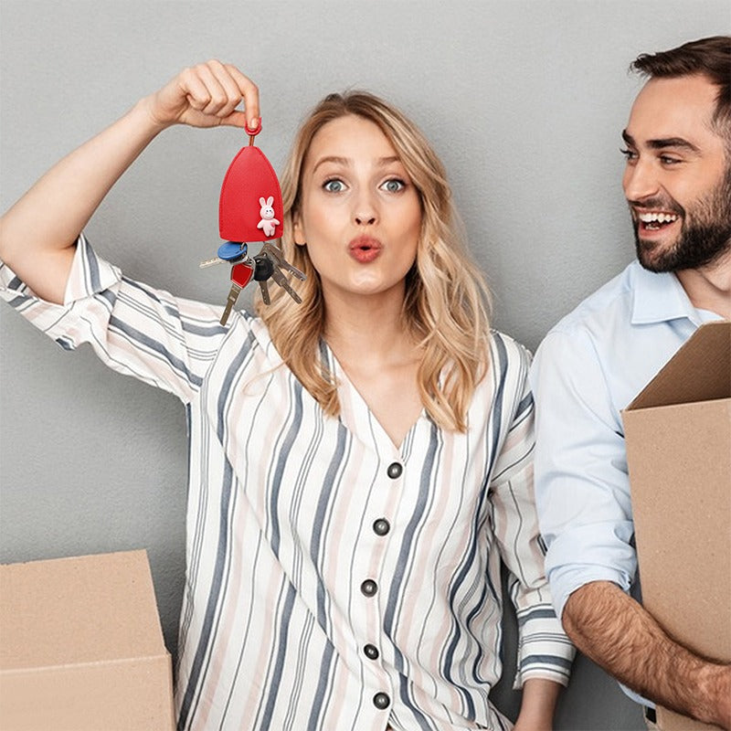 Lot de 3 Etuis de Porte Clés en Cuir PU